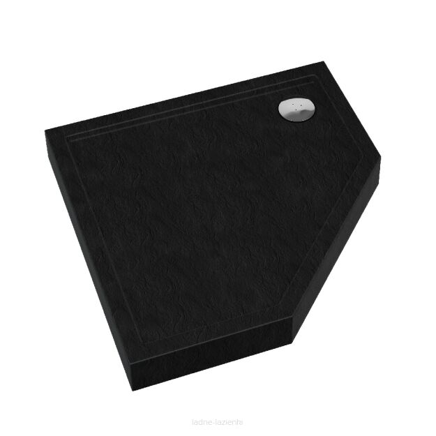 Brodzik CAMERON BLACK 80x80x12 pięciokątny Schedpol Schedline 3ST.C1PK-8080/C/ST