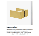 Kabina prysznicowa złoto szczotkowane 110x110 AVEXA GOLD BRUSHED z wieszakiem PRAWA NEW TRENDY EXK-3062 - 14