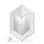 Kabina prysznicowa złoto szczotkowane 110x110 AVEXA GOLD BRUSHED z wieszakiem PRAWA NEW TRENDY EXK-3062 - 11