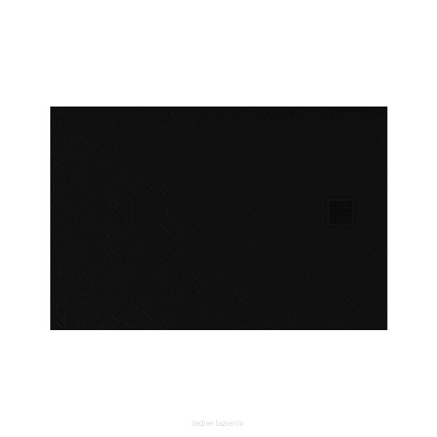 NEW TRENDY Brodzik konglomeratowy MORI 120x90x3 czarny B-0406