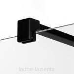 New Trendy Kabina Walk in New SOLEO BLACK 50 ścianka wolnostojąca czarna K-0765-wp - 5