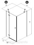Kabina prysznicowa KALIBRA CHROME 80x80 lewa K-5002 NEW TRENDY - 2
