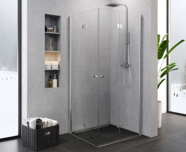 NEW TRENDY Kabina kwadratowa SUPERIA 80x80x195 składana łamana K-0588