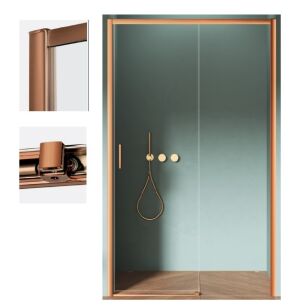 Miedziane drzwi prysznicowe 160 prawe PRIME COPPER BRUSHED New Trendy D-0825A
