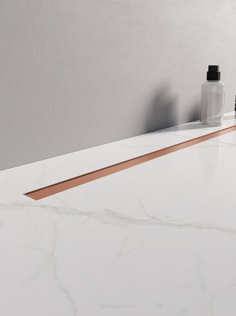 Miedziany Odpływ Liniowy VISIO SLIM COPPER 70 New Trendy OL-0097