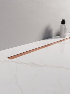 Miedziany Odpływ Liniowy VISIO SLIM COPPER 70 New Trendy OL-0097