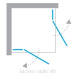 Kabina prysznicowa KALIBRA CHROME 2D 90x100 K-5087 NEW TRENDY - 6