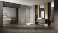 Złoto szczotkowane kabina prysznicowa NESTA GOLD BRUSHED 90x80 K-4465 NEW TRENDY - 13