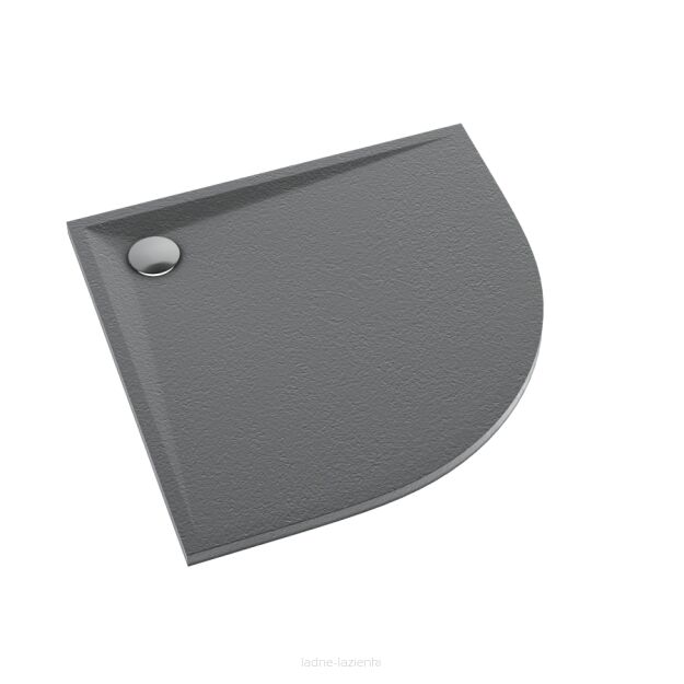 Brodzik LIBRA ANTHRACITE STONE 80x80 x3 półokrągły Schedline 3SP.L1O-8080/A/ST