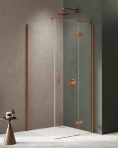 Miedziana kabina prysznicowa NESTA COPPER BRUSHED 80x70 prawa K-4620 NEW TRENDY