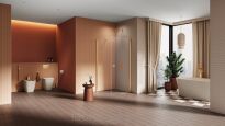 Złota szczotkowana kabina prysznicowa 100x100 NEW SOLEO GOLD BRUSHED New Trendy K-4191 - 4