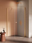 Złota szczotkowana kabina prysznicowa 100x100 NEW SOLEO GOLD BRUSHED New Trendy K-4191 - 5