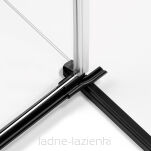 NEW TRENDY Kabina prysznicowa REFLEXA BLACK 90x90 lewa czarna  EXK-4928 (EXK-1336/EXK-0296) - 5