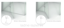 NEW TRENDY Kabina prysznicowa REFLEXA BLACK 90x90 lewa czarna  EXK-4928 (EXK-1336/EXK-0296) - 11