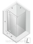 NEW TRENDY Kabina prysznicowa REFLEXA BLACK 90x90 lewa czarna  EXK-4928 (EXK-1336/EXK-0296) - 10
