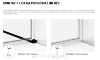 NEW TRENDY Kabina prysznicowa REFLEXA BLACK 90x90 lewa czarna  EXK-4928 (EXK-1336/EXK-0296) - 12