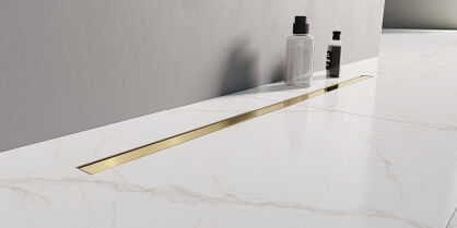ZŁOTY błyszczący Odpływ Liniowy VISIO SLIM GOLD 90 New Trendy OL-0074