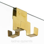 Kabina AVEXA GOLD BRUSHED 120x100 z wieszakiem złota szczotkowana LEWA NEW TRENDY EXK-3037 - 13