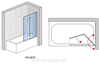 Sanswiss Parawan nawannowy dwucześciowy SOLINO SOLB2 100 PRAWY SOLB2D1005007 - 4