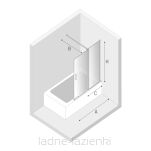 Parawan nawannowy SMART LIGHT GOLD 120x150 przesuwny złoty New Trendy EXK-4306 - 9