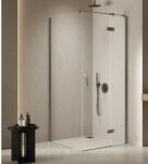 Grafitowa kabina prysznicowa NESTA GUNMETAL BRUSHED 80x110 prawa K-4730 NEW TRENDY - 10
