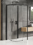 New trendy Kabina prysznicowa 90x90 CZARNA PRIME BLACK trójścienna K-0998 - 10