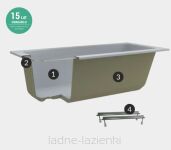 Wanna prostokątna ARTEMIS 160X70 Schedline 3WSP.A1P-16070 - 5