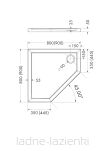 Schedpol brodzik SHARPER 80x80x5 Schedline 3S.S1PK-8080 - 4