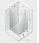 NEW TRENDY Kabina prysznicowa EVENTA 120x120 PRAWA 8mm EXK-4527 - 13