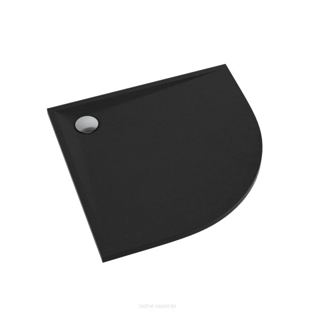 Brodzik półokrągły LIBRA BLACK STONE 80x80x3 Schedpol Schedline 3SP.L1O-8080/C/ST