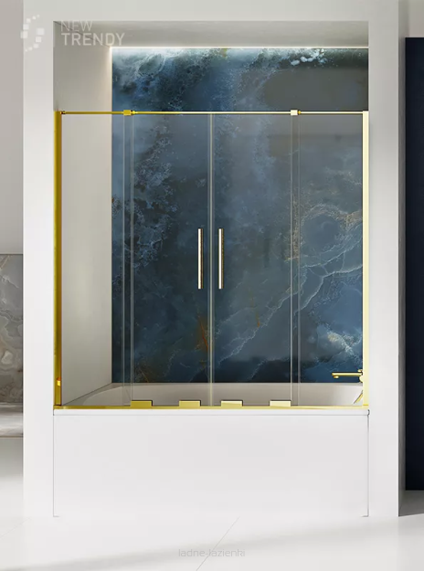 Parawan nawannowy SMART LIGHT GOLD 130x150 przesuwny delikatnie połyskujący złoty New Trendy EXK-4311