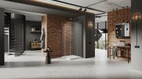 Grafitowa Kabina prysznicowa PRIME GUNMETAL BRUSHED 80x100 New Trendy D-0881A/D-0886A - 9
