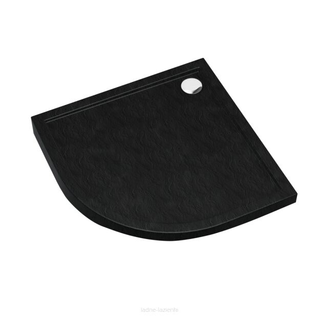 Schedpol brodzik SHARPER BLACK STONE 90x90 h4,5 półokrągły Schedline 3S.S1O-9090/C/ST