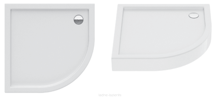 NEW TRENDY Brodzik COLUMBUS 80x80x14 akrylowy półokrągły B-0409
