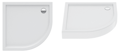 NEW TRENDY Brodzik COLUMBUS 80x80x14 akrylowy półokrągły B-0409