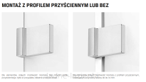 NEW TRENDY Kabina prysznicowa AVEXA  100x80 prawe EXK-1482 - 7