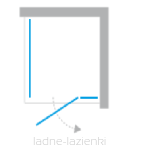 NEW TRENDY Kabina prysznicowa AVEXA  100x80 prawe EXK-1482 - 2