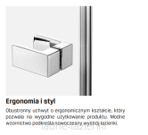NEW TRENDY Kabina prysznicowa AVEXA  100x80 prawe EXK-1482 - 10