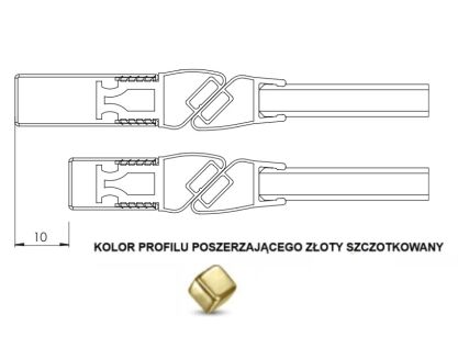 Profil poszerzający 1cm złoty szczotkowany do drzwi NESTA AVEXA GOLD BRUSHED PP-0036 NEW TRENDY