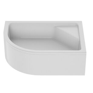 NEW TRENDY Brodzik NEW MAXIMA 120x85x41 półokrągły asymetryczny z siedziskiem Prawy B-0379