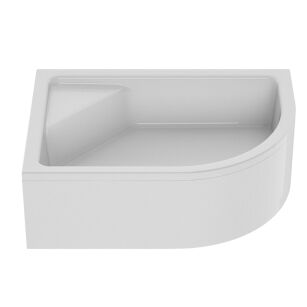 Brodzik NEW MAXIMA 100x80x41 z obudową  asymetryczny z siedziskiem półokrągły LEWY B-0386 O-0151 NEW TRENDY