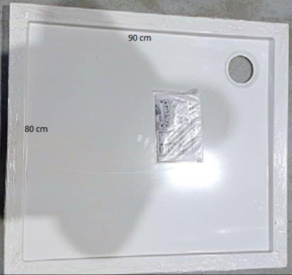 NEW TRENDY Brodzik akrylowy  NEW CANTARE 90x80x4,5 B-0445