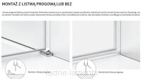 Złote szczotkowane drzwi prysznicowe NESTA GOLD BRUSHED 90 lewe D-0868A NEW TRENDY - 10
