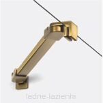 Złote szczotkowane drzwi prysznicowe NESTA GOLD BRUSHED 90 lewe D-0868A NEW TRENDY - 2
