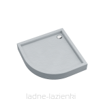 Schedpol brodzik Favory Plus White Stone 90  półokrągły  R55  Schedline 3ST.F1O-9090/B/ST - 2