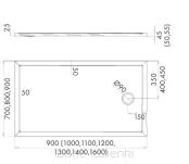 Brodzik ESTIMA 80x100 h4,5 Schedpol 100x80 Schedline 3SP.E1P-80100 - 4