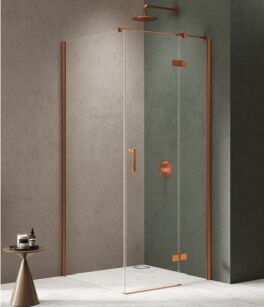 Miedziana kabina prysznicowa NESTA COPPER BRUSHED 90x70 prawa K-4626 NEW TRENDY