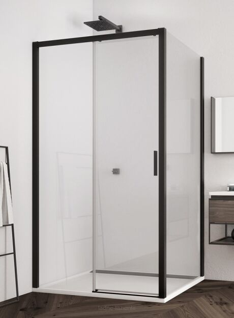 Sanswiss Kabina prysznicowa TOP LINE S Black 100x90 TLS2+TOPF lewa TLS2G1000607+TOPF20900607