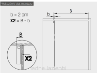 NEW TRENDY Ścianka wolnostojąca EVENTA 120 Kabina walk in h200cm 8mm EXK-4622 - 4