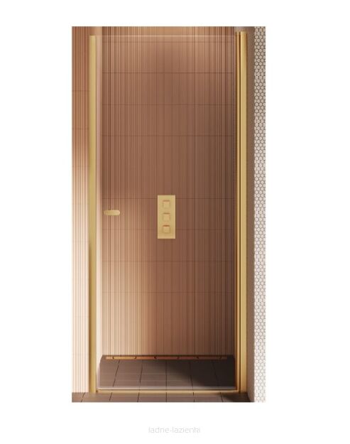 Drzwi prysznicowe złote szczotkowane 70 NEW SOLEO Gold BRUSHED New Trendy D-0739A